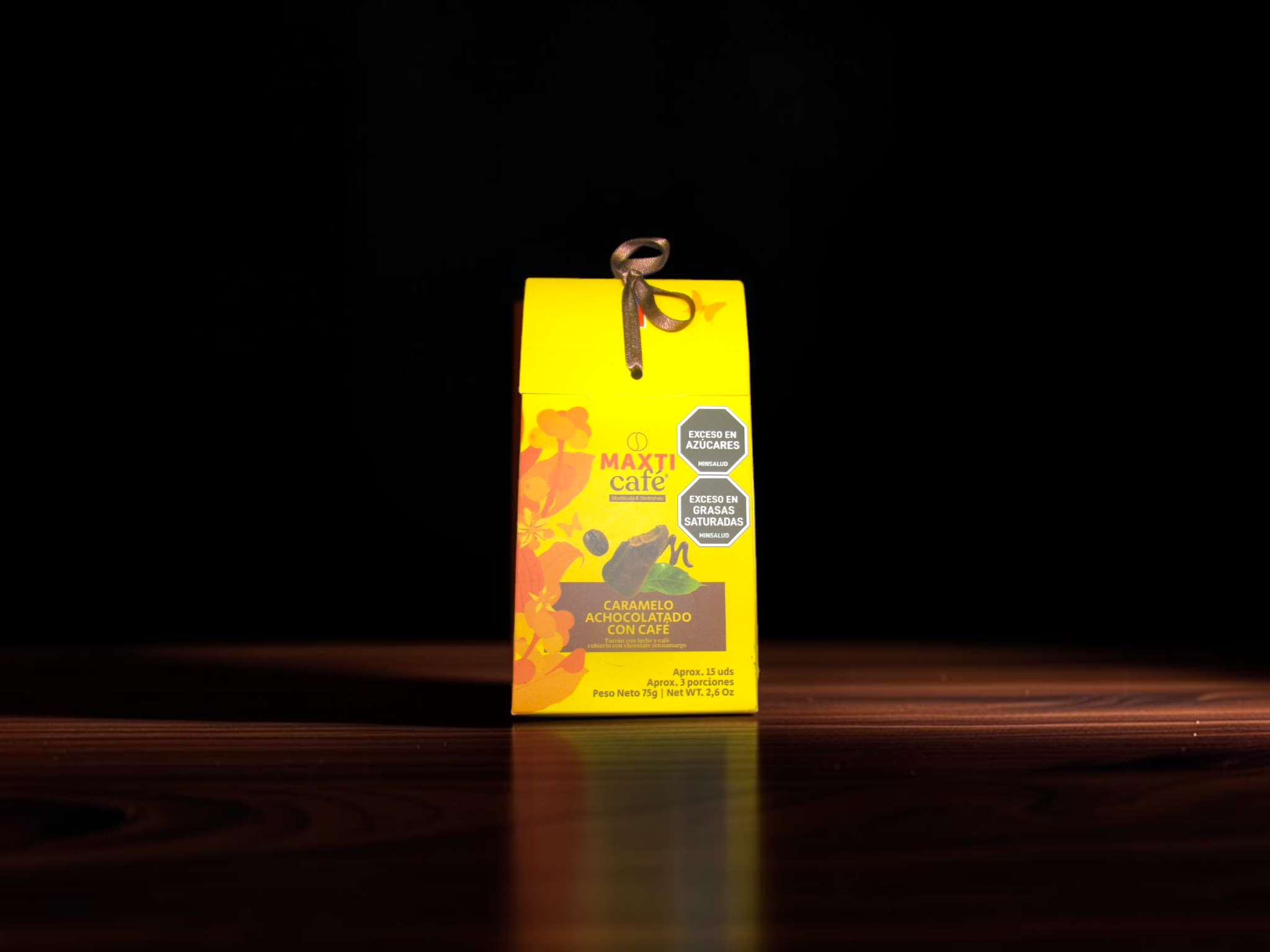 Caramelo achocolatado de café en caja x 75 gr